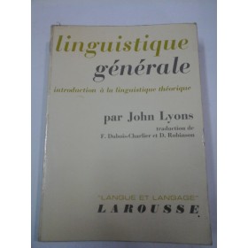 LINGUISTIQUE  GENERALE  -  John  Lyons